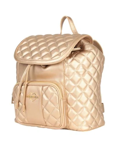 Love Moschino Backpack & Fanny Pack In Gold