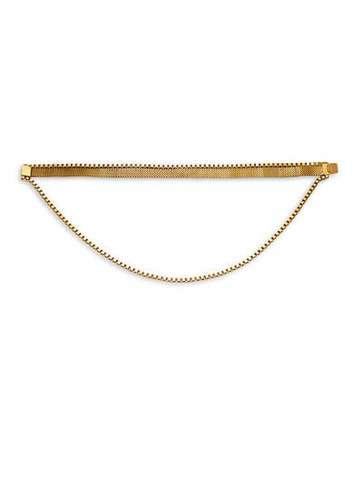 Saks Fifth Avenue 18k Gold-plated Mesh & Box Chain Necklace