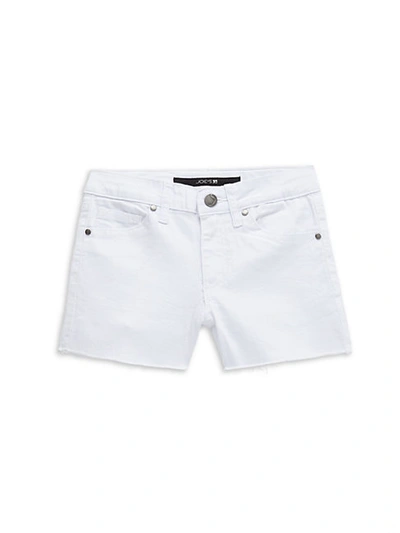 Joe's Jeans Kids' Girl's Fray Hem Shorts In Bright White