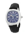 BRUNO MAGLI ANALOG MOONPHASE STAINLESS STEEL LEATHER STRAP WATCH,0400099217867