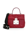 FURLA Small Fortuna Quilted Leather Top Handle Bag,0400012889865