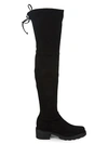 STUART WEITZMAN FLANNERY OVER-THE-KNEE SUEDE CHUNKY BOOTS,0400012796624