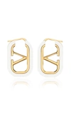 VALENTINO GARAVANI GARAVANI VLOGO ENAMELED GOLD-TONE EARRINGS,805769