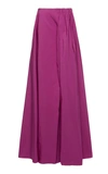 VALENTINO PLEATED COTTON-BLEND FAILLE MAXI SKIRT,804303