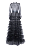 VALENTINO CRYSTAL-EMBELLISHED RUFFLED TULLE GOWN,804335