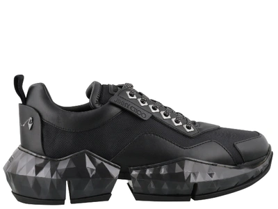 Jimmy Choo Diamond Sneakers In Black