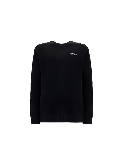 Valentino Sweatshirt In Nero/bianco