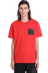 MAISON MARGIELA T-SHIRT IN RED COTTON,11458936