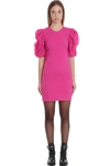 RED VALENTINO DRESS IN FUXIA SYNTHETIC FIBERS,11458907