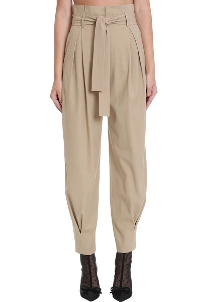 Red Valentino Trousers In Beige Cotton