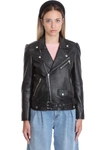 RED VALENTINO LEATHER JACKET IN BLACK LEATHER,11458893