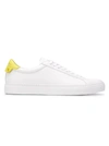 GIVENCHY WHITE AND YELLOW URBAN STREET SNEAKERS,BH0002H0FS