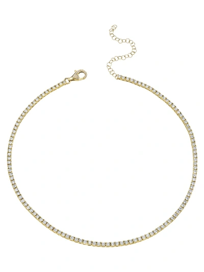 Shay 18k Yellow Gold Pavé Diamond Tennis Necklace