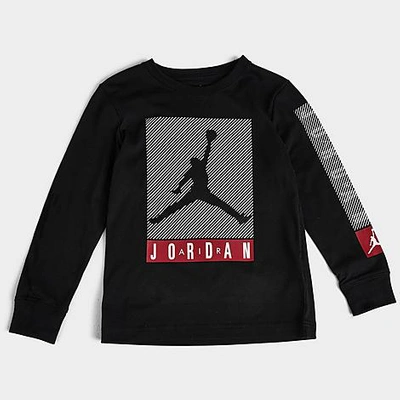 Nike Babies' Jordan Boys' Toddler Jumpman Long-sleeve T-shirt In Black