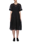 Victoria Beckham Organza-layered Midi Dress In Black
