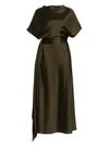 BRANDON MAXWELL WOMEN'S BOATNECK SILK DRESS,0400012983111