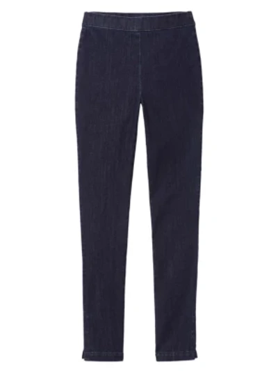 Lafayette 148 Murray Cropped Skinny Pants In Indigo