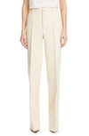 GUCCI HIGH WAIST SILK & WOOL CADY CREPE FLARE PANTS,609657ZAD88