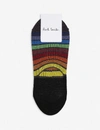 PAUL SMITH STRIPED INVISIBLE COTTON-BLEND SOCKS,R00959111