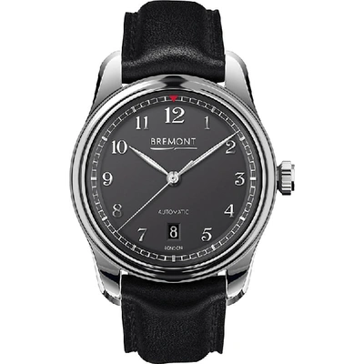Bremont Airco Mach 2 Anthracite Automatic 40mm Stainless Steel And Leather Watch, Ref. Airco-m2-an-r-s In Gray