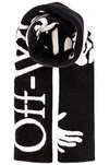 OFF-WHITE LOGO FELTED WOOL SCARF,OFFF-WA43