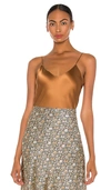 Nili Lotan Isabella Silk-satin Camisole In Whiskey
