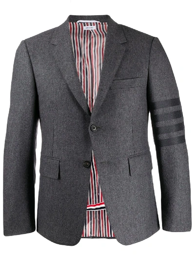 THOM BROWNE FLANNEL CLASSIC TONAL 4-BAR SPORT BLAZER