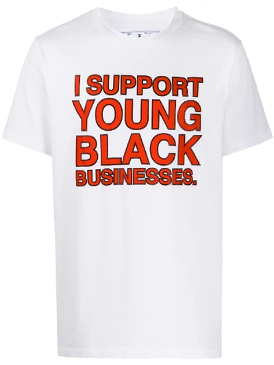 Off-white "i Support Young Black Businesses" T-shirt In White