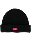 MSGM LOGO PATCH KNITTED BEANIE