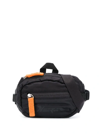 Heron Preston Logo Print Zipped Belt Bag In Black