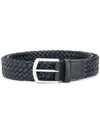 CANALI WOVEN LEATHER BELT