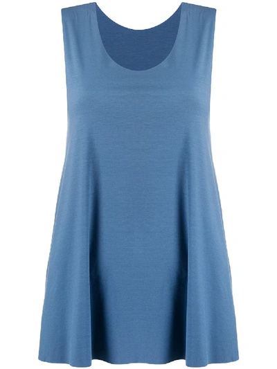 Wolford Aurora Flared Tank Top In Blue