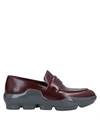 Prada Loafers In Maroon