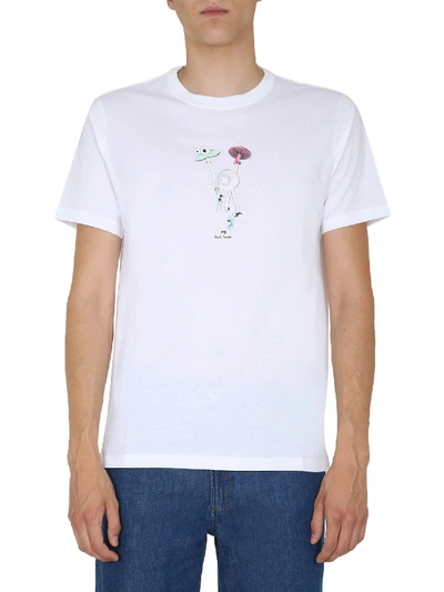 Ps By Paul Smith Mushroom T-shirt In Bianco