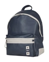 Blauer Backpack & Fanny Pack In Dark Blue