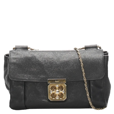 Pre-owned Chloé Black Leather Elsie Shoulder Bag