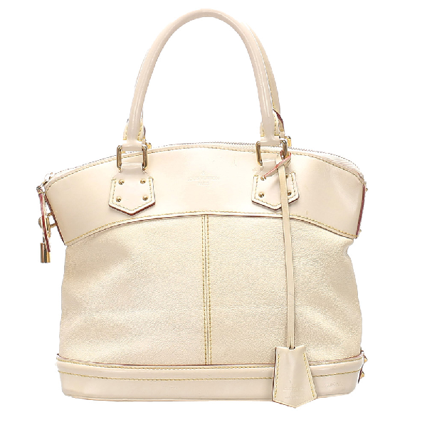 Pre-Owned Louis Vuitton White Leather Suhali Lockit Pm Bag | ModeSens