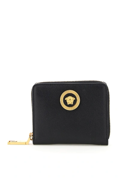 Versace Icon Zip-around Wallet In Black