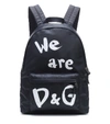 DOLCE & GABBANA LOGO BACKPACK,P00506079