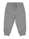 Dolce & Gabbana Kids' Logo Plaque Cotton Joggers In Grey