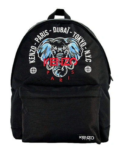 Kenzo Kids Backpack Kenji For Boys In Black