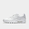 Nike Air Max 90 Leather And Textile Trainers In White/white/white