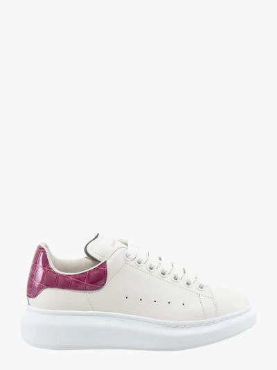 Alexander Mcqueen Larry Leather Trainers In White