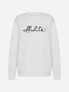 Off-white Script 21 Sweatshirt In White Cotton
