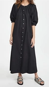 Staud Black Vincent Midi Dress
