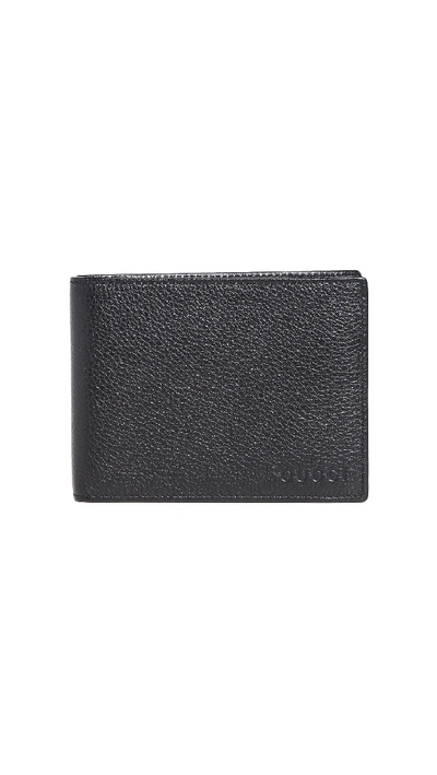 Pre-owned Gucci Leather Billfold In Black