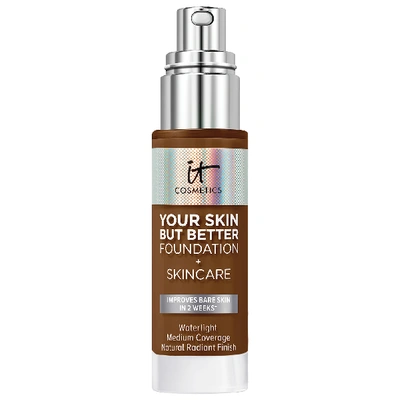 IT COSMETICS YOUR SKIN BUT BETTER FOUNDATION + SKINCARE DEEP WARM 60 1 OZ/ 30 ML,P461600