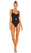 Devon Windsor Freya Full One Piece In Black Woven