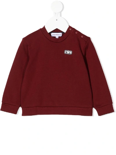 Emporio Armani Babies' Long-sleeve Sweatshirt In Red