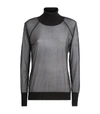 WOLFORD TONY TULLE ROLLNECK SWEATER,15695822